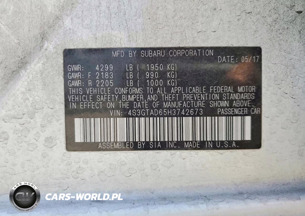 2017 Subaru Impreza VIN:4S3GTAD65H3742673 - 12
