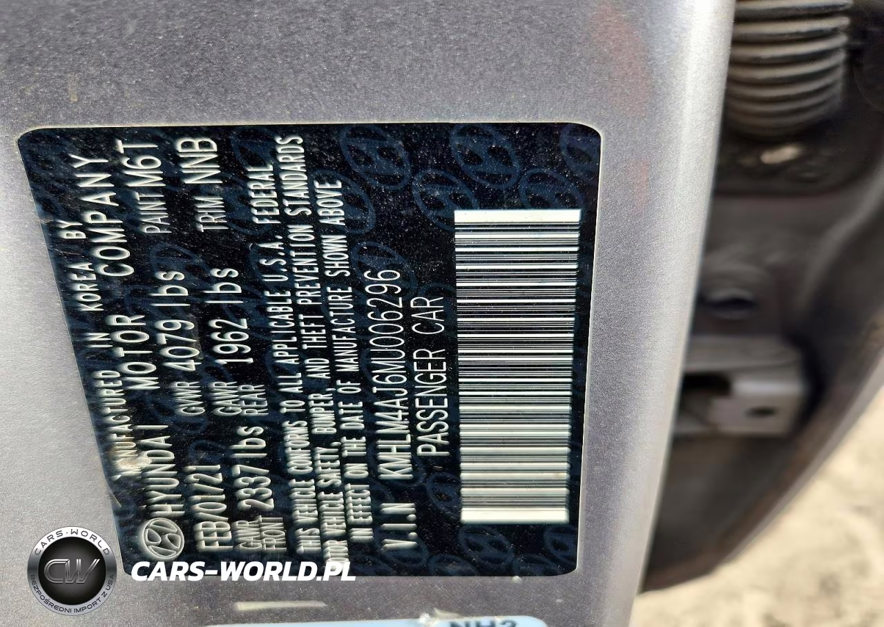 2021 Hyundai Elantra Blue VIN:KMHLM4AJ6MU006296 - 12