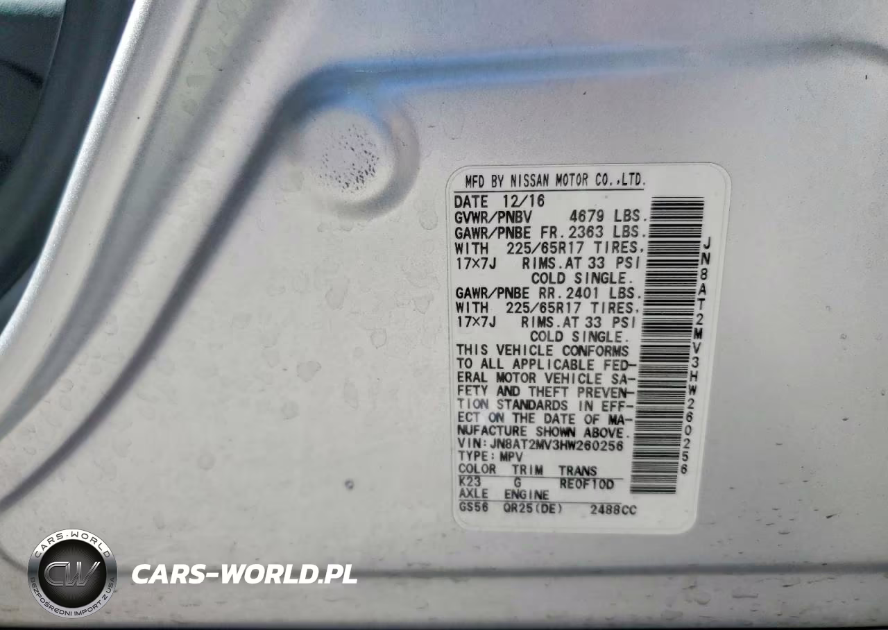 2017 Nissan Rogue S VIN:JN8AT2MV3HW260256 - 13