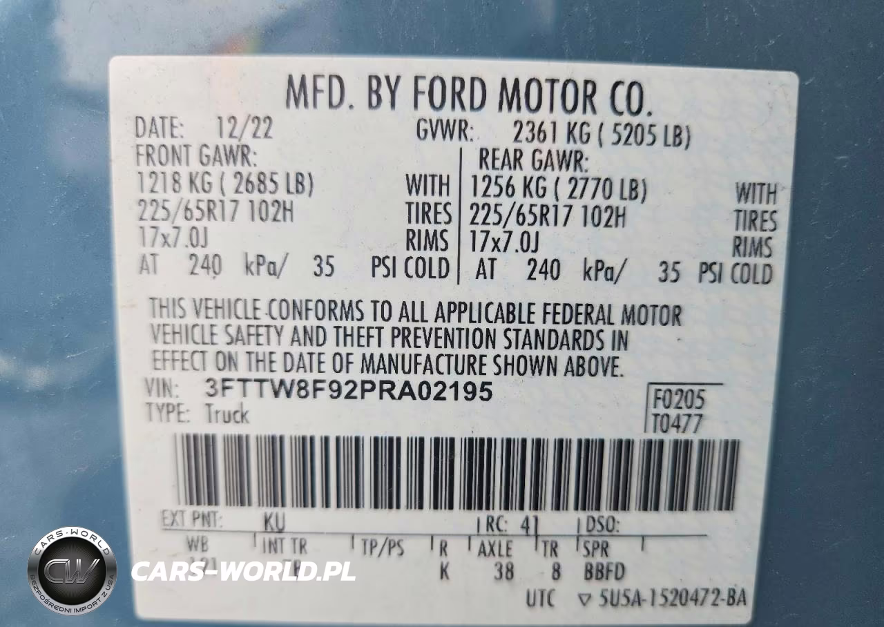 2023 Ford Maverick Xl VIN:3FTTW8F92PRA02195 - 12