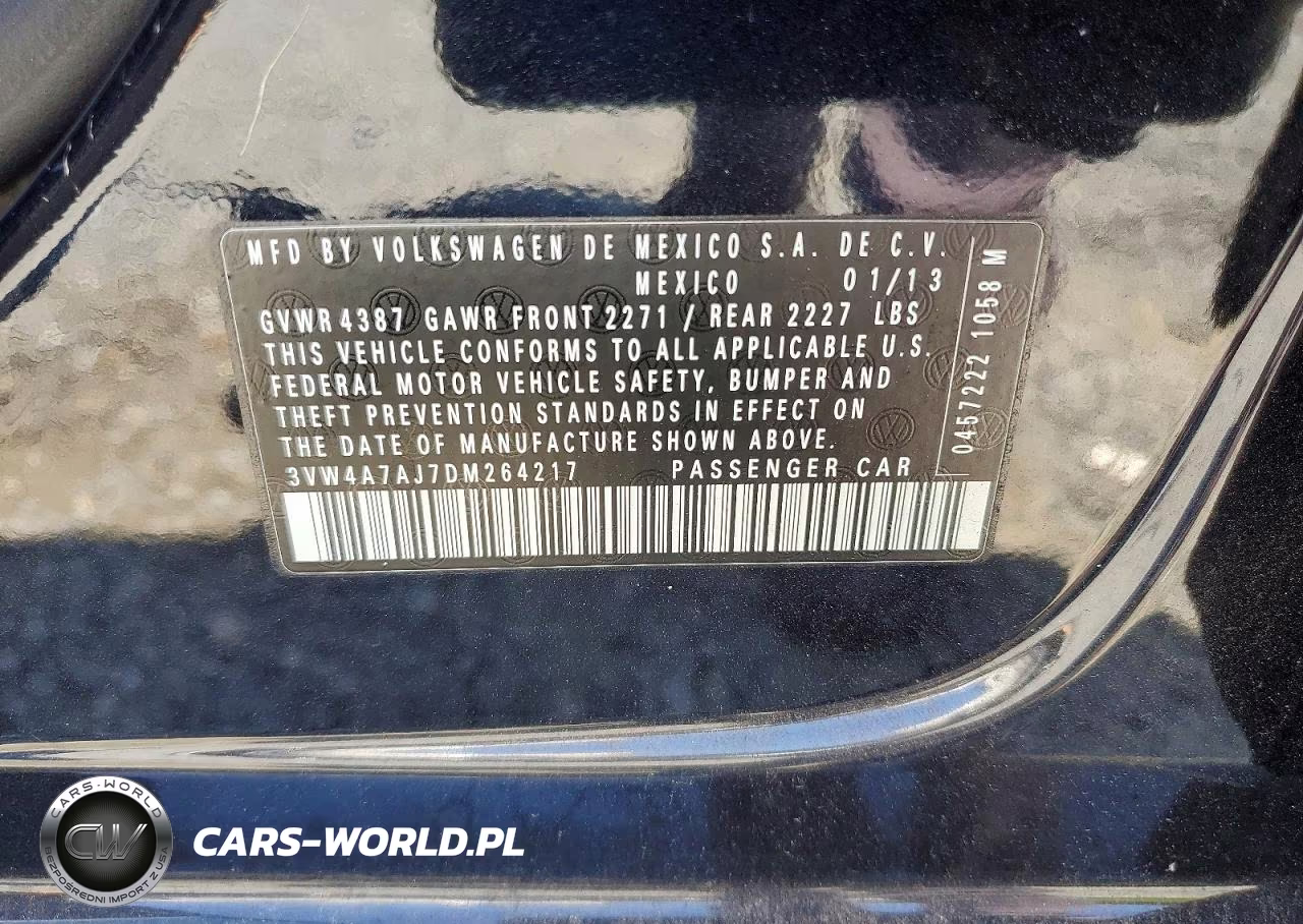 2013 Volkswagen Jetta Gli VIN:3VW4A7AJ7DM264217 - 12