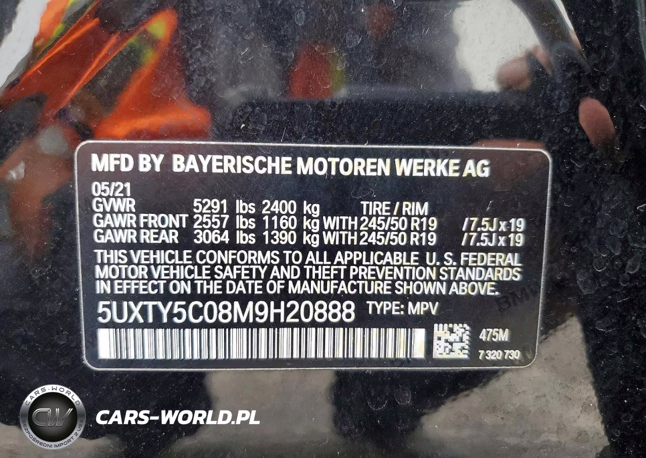 2021 BMW X3 xDrive30I VIN:5UXTY5C08M9H20888 - 13