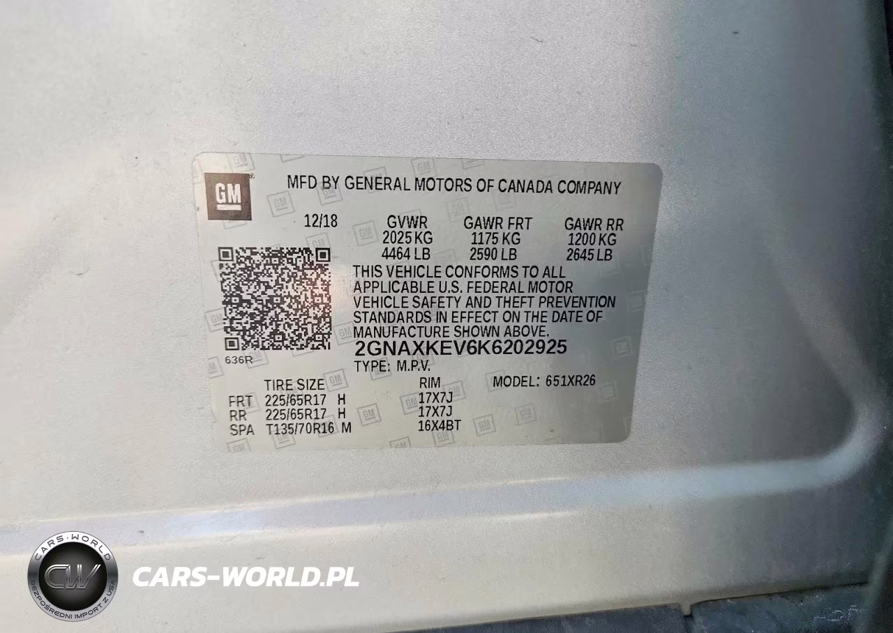 2019 Chevrolet Equinox Lt VIN:2GNAXKEV6K6202925 - 12