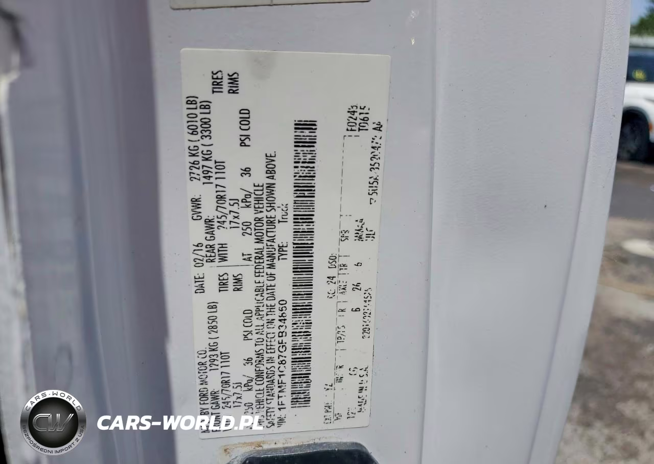 2016 Ford F150 VIN:1FTMF1C87GFB34860 - 12