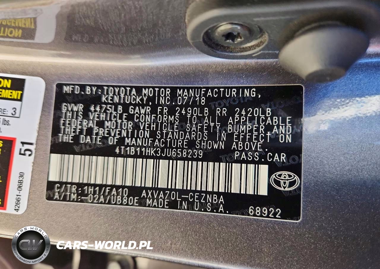 2018 Toyota Camry Le VIN:4T1B11HK3JU658239 - 13