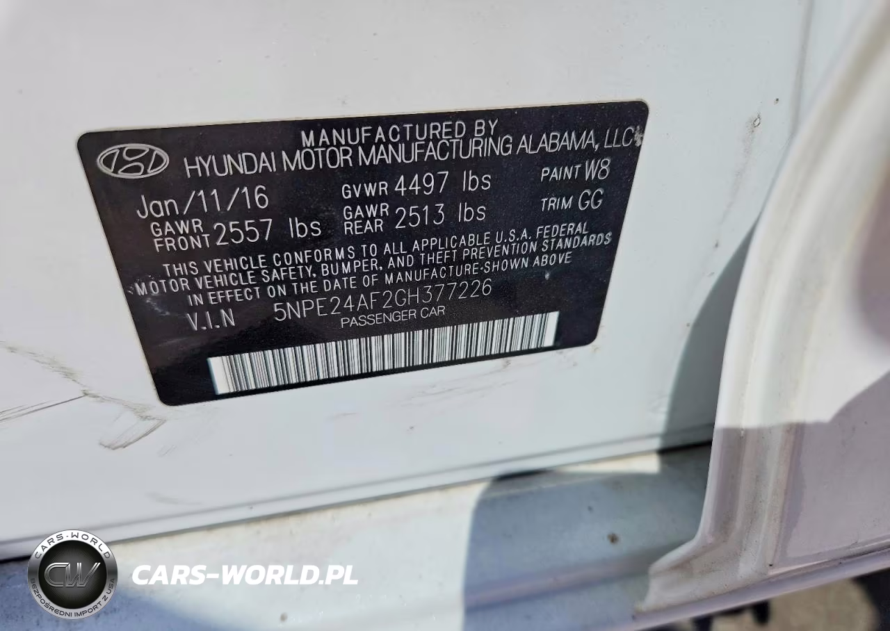 2016 Hyundai Sonata Se VIN:5NPE24AF2GH377226 - 12