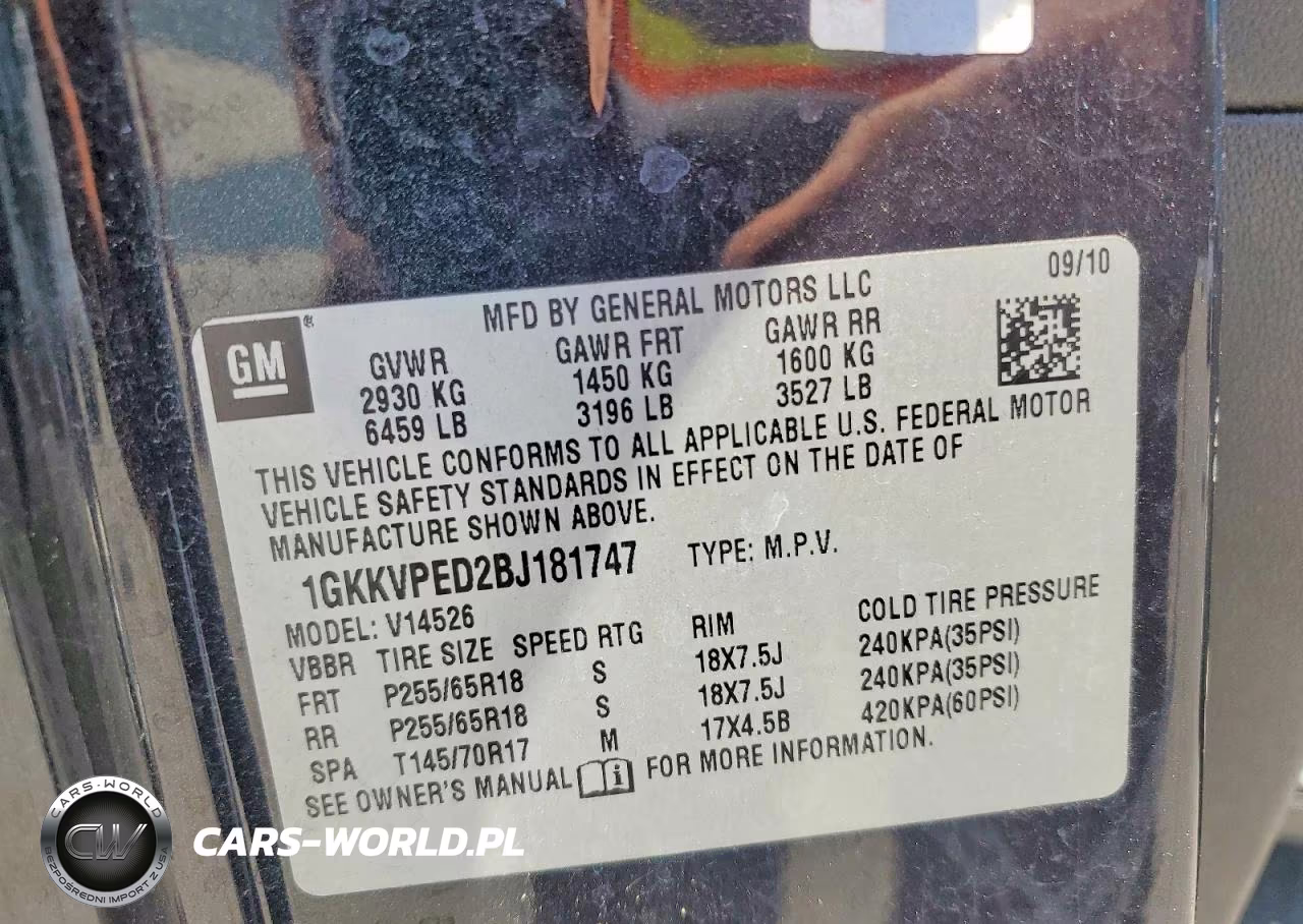 2011 GMC Acadia Sle VIN:1GKKVPED2BJ181747 - 13
