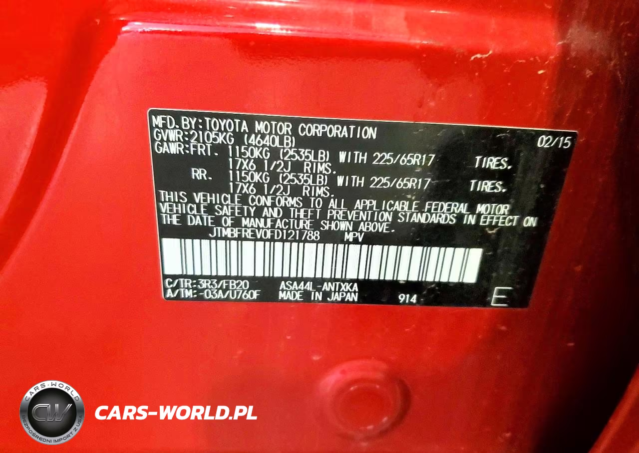 2015 Toyota Rav4 VIN:JTMBFREV0FD121788 - 13