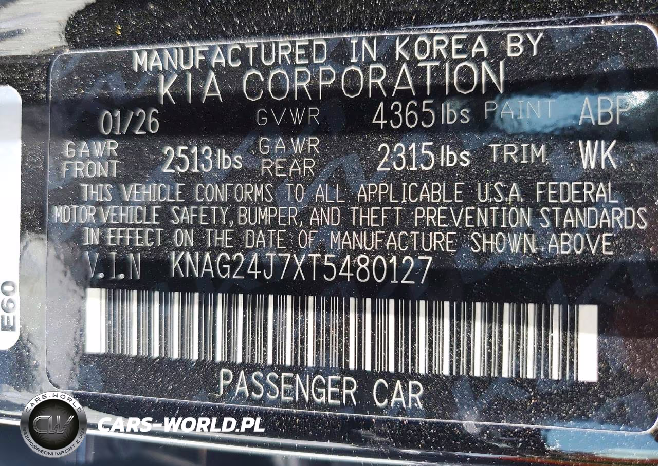 2026 Kia K5 Lxs VIN:KNAG24J7XT5480127 - 13