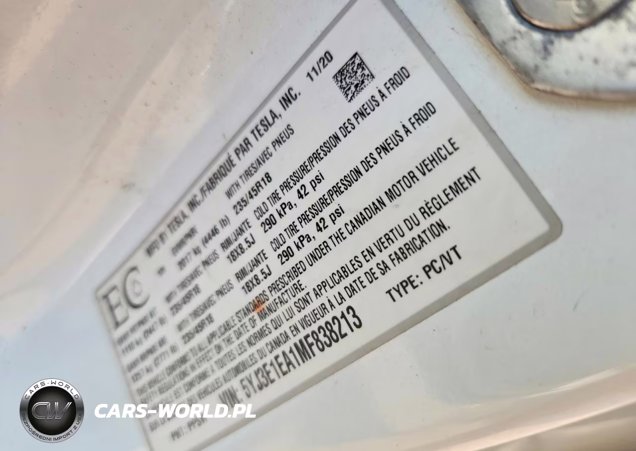 2021 Tesla Model 3 VIN:5YJ3E1EA1MF838213 - 12