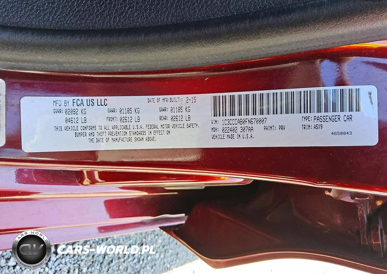 2015 Chrysler 200 Limited VIN:1C3CCCAB0FN670007 - 12