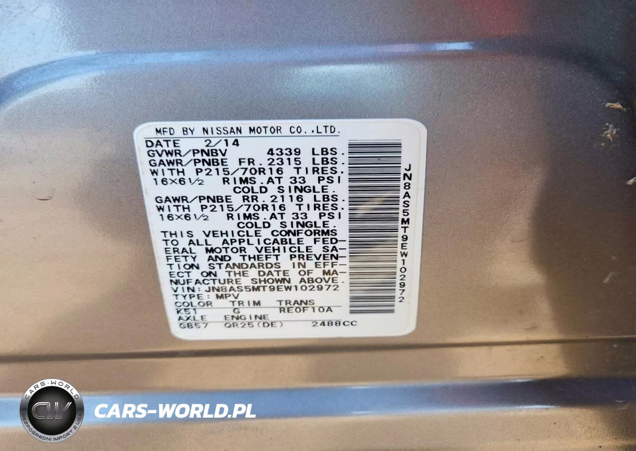 2014 Nissan Rogue Select S VIN:JN8AS5MT9EW102972 - 13