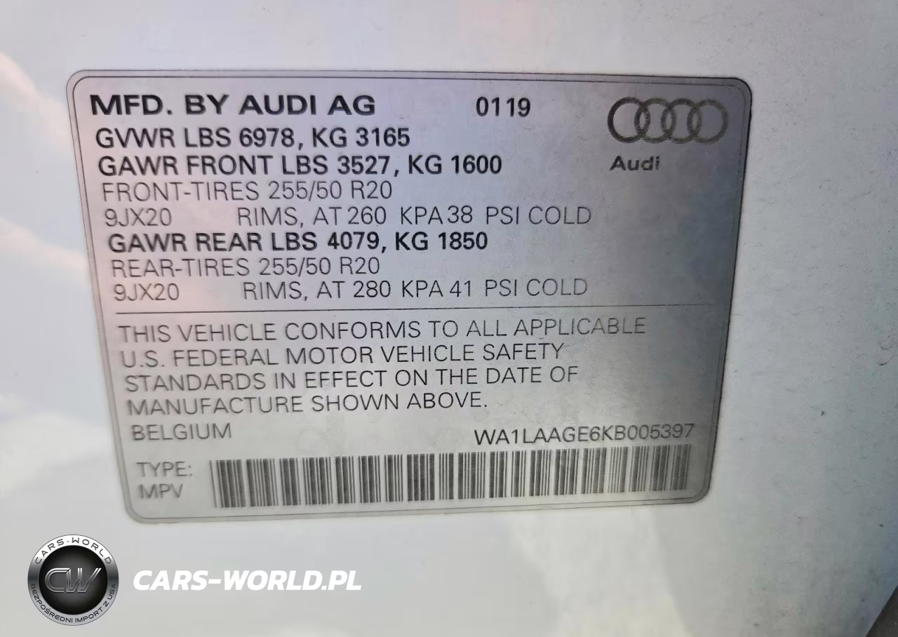 2019 Audi E-Tron Premium Plus VIN:WA1LAAGE6KB005397 - 12