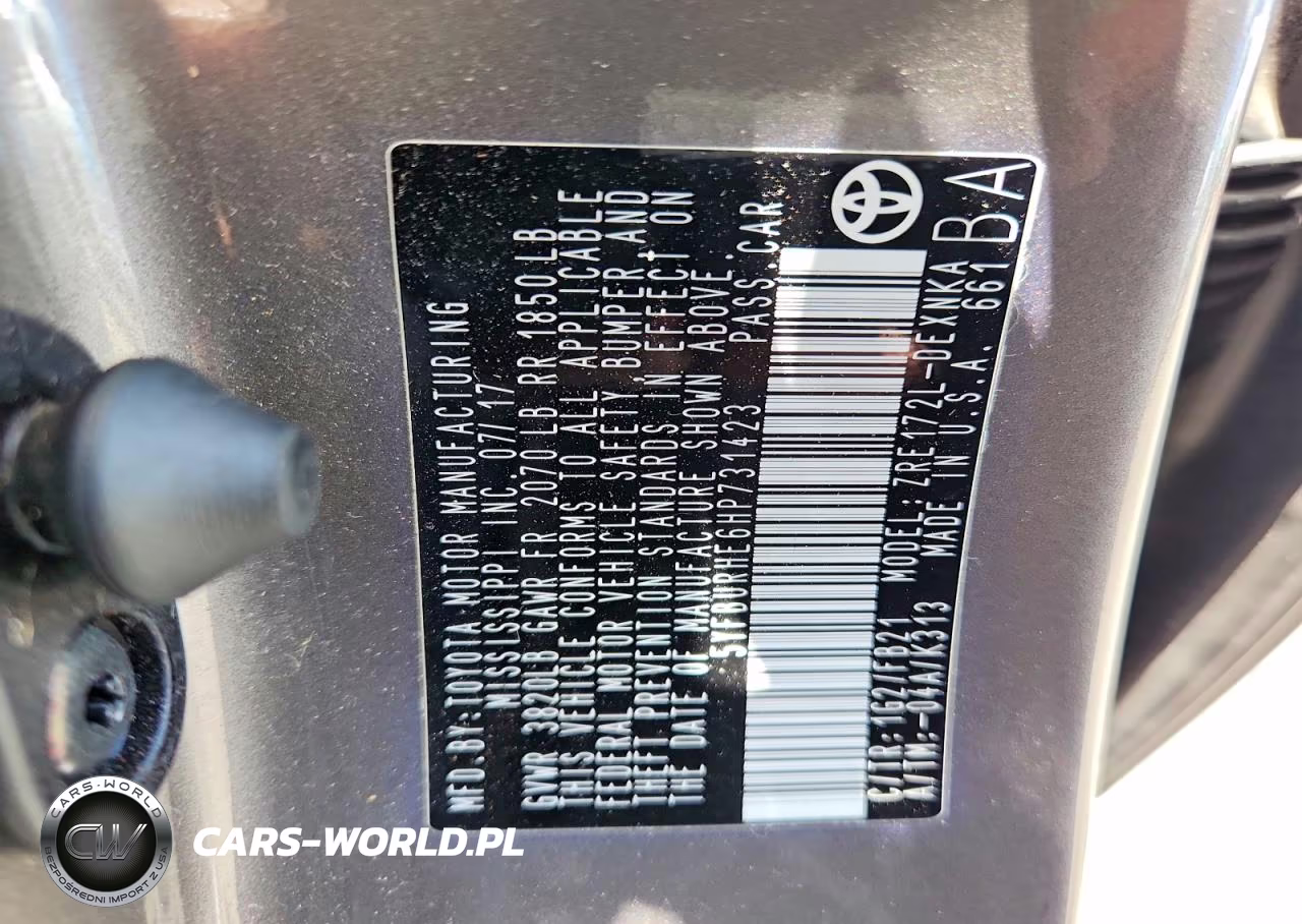 2017 Toyota Corolla L VIN:5YFBURHE6HP731423 - 12