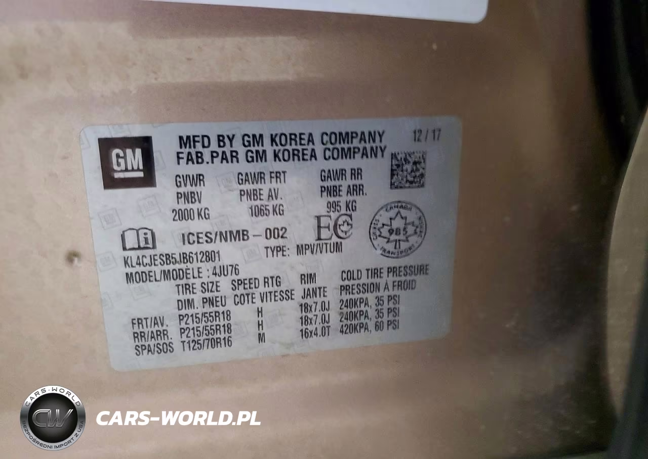 2018 Buick Encore Preferred VIN:KL4CJESB5JB612801 - 13