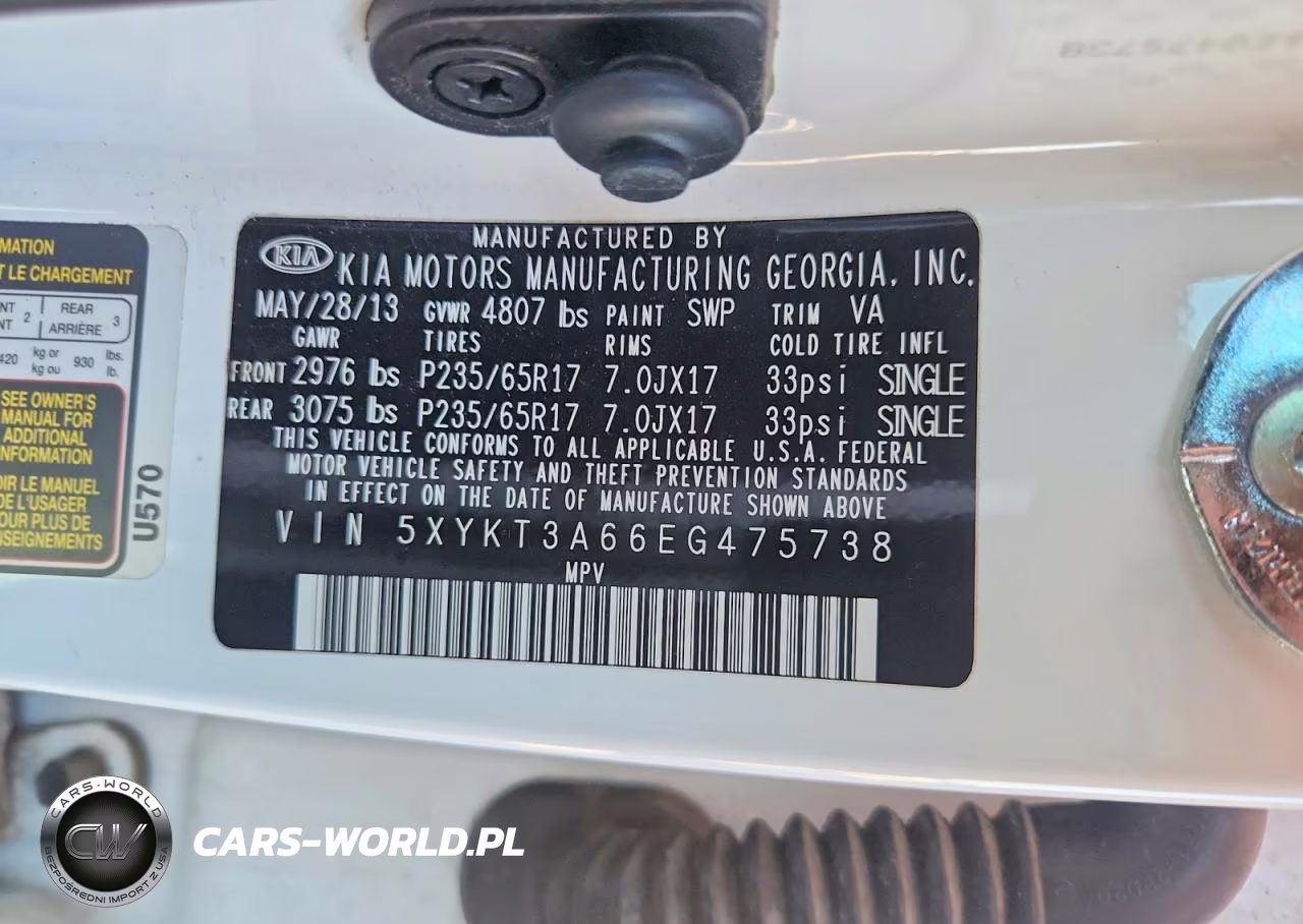 2014 Kia Sorento Lx VIN:5XYKT3A66EG475738 - 13