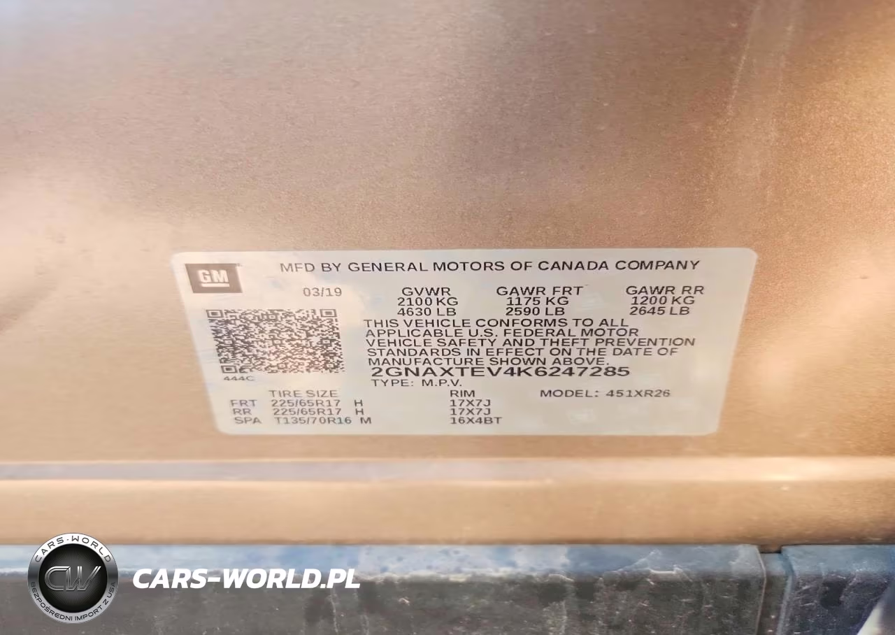 2019 Chevrolet Equinox Lt VIN:2GNAXTEV4K6247285 - 13
