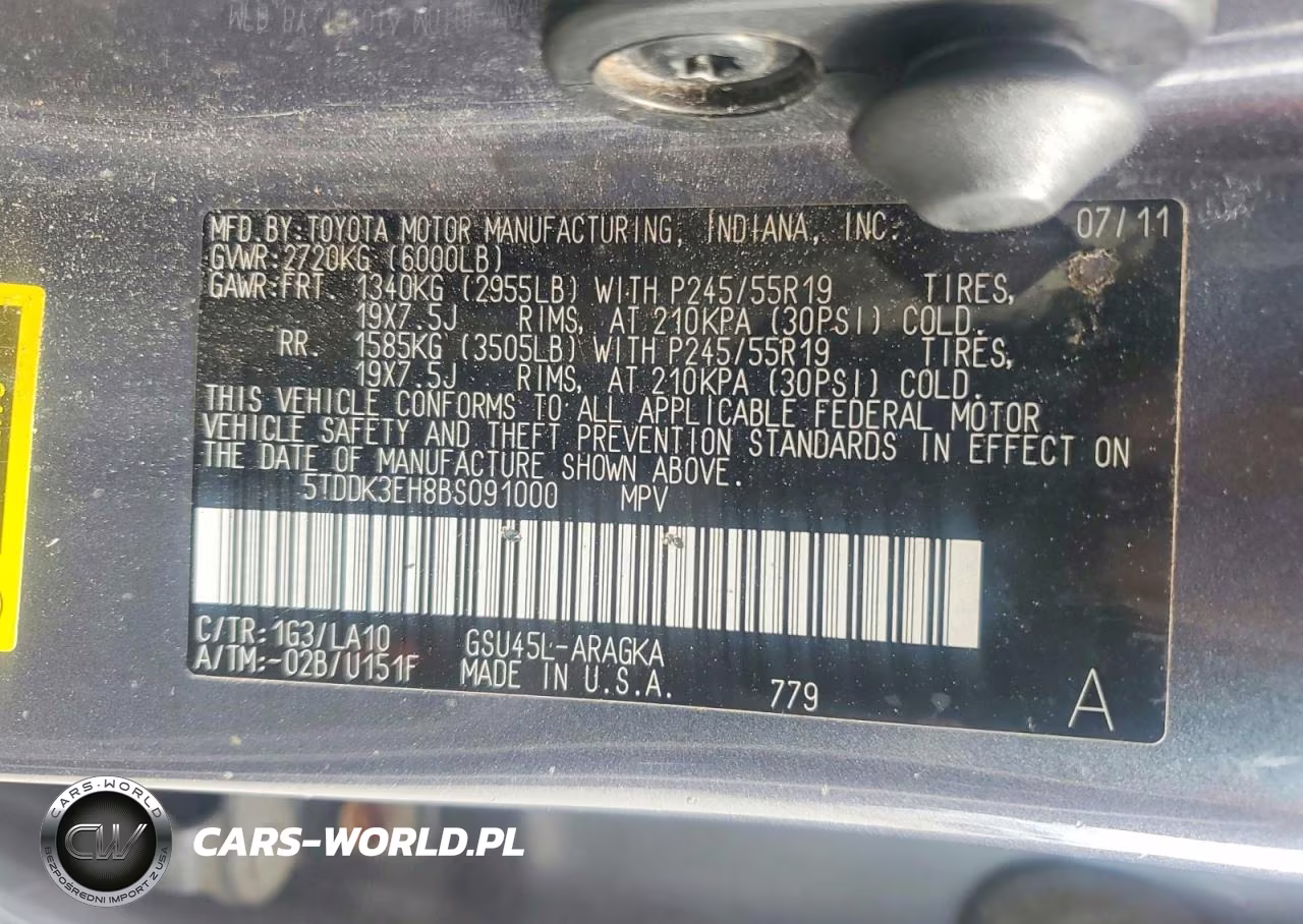 2011 Toyota Highlander Limited VIN:5TDDK3EH8BS091000 - 13