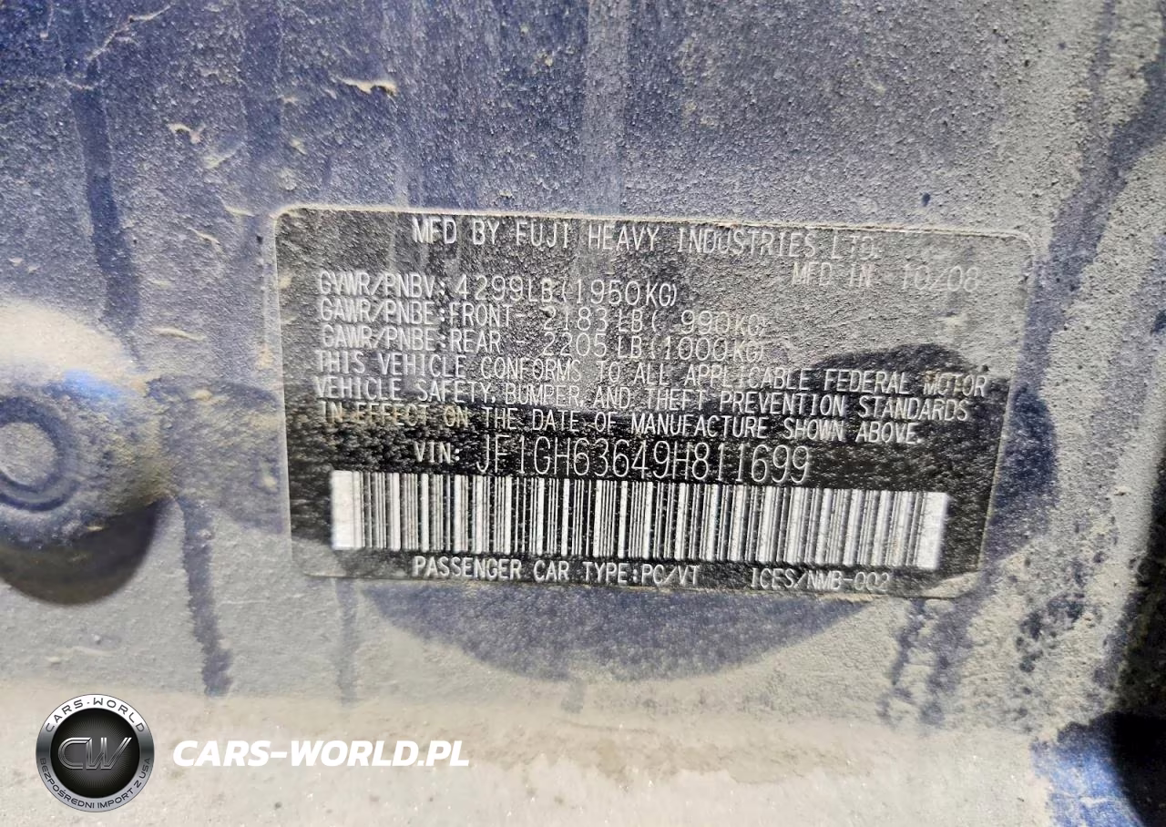 2009 Subaru Impreza Outback Sport VIN:JF1GH63649H811699 - 12