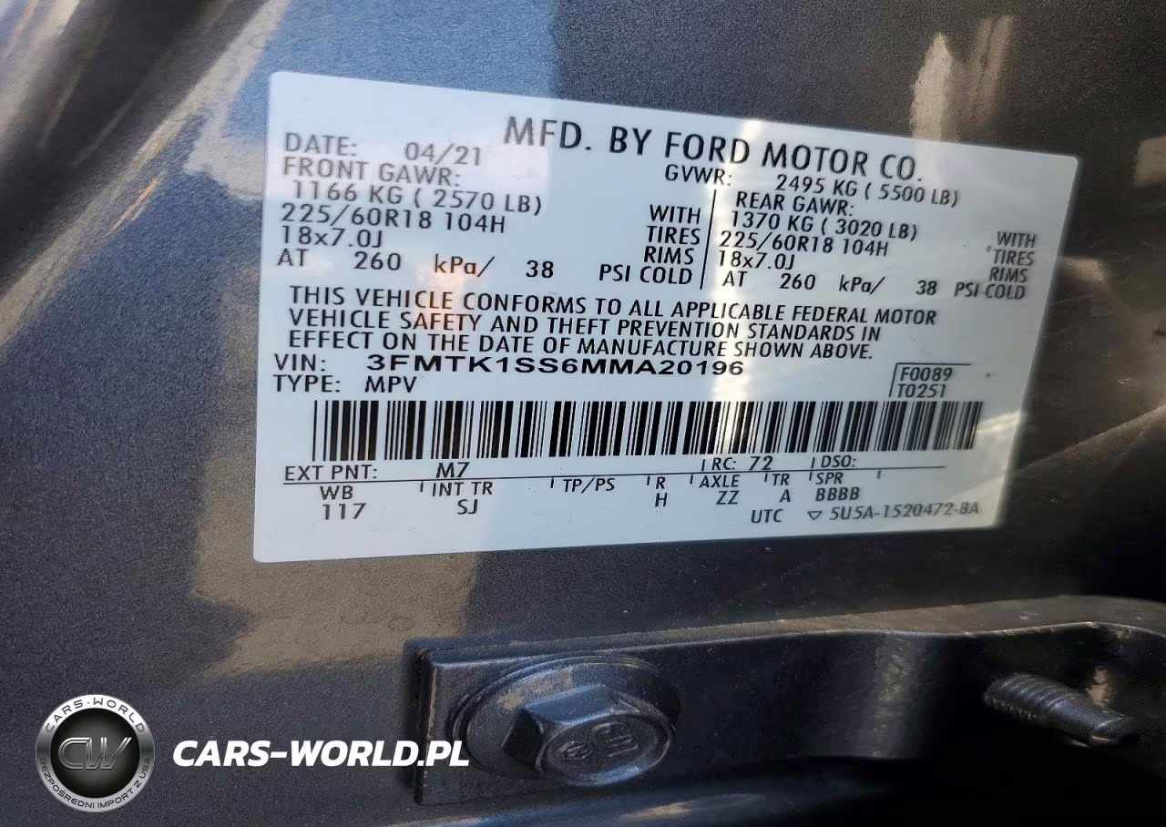 2021 Ford Mustang Mach-E Select VIN:3FMTK1SS6MMA20196 - 14