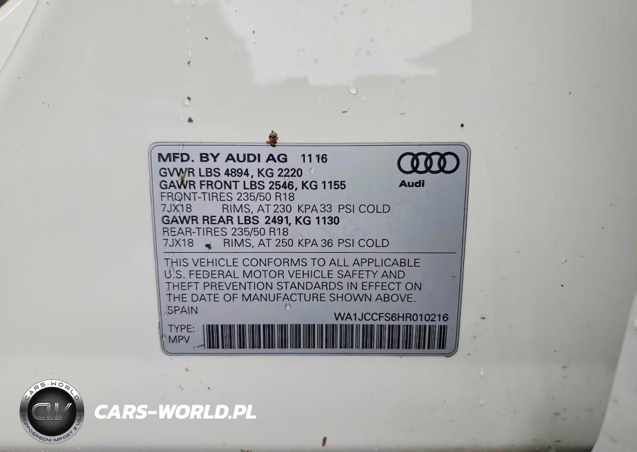 2017 Audi Q3 Premium Plus VIN:WA1JCCFS6HR010216 - 12
