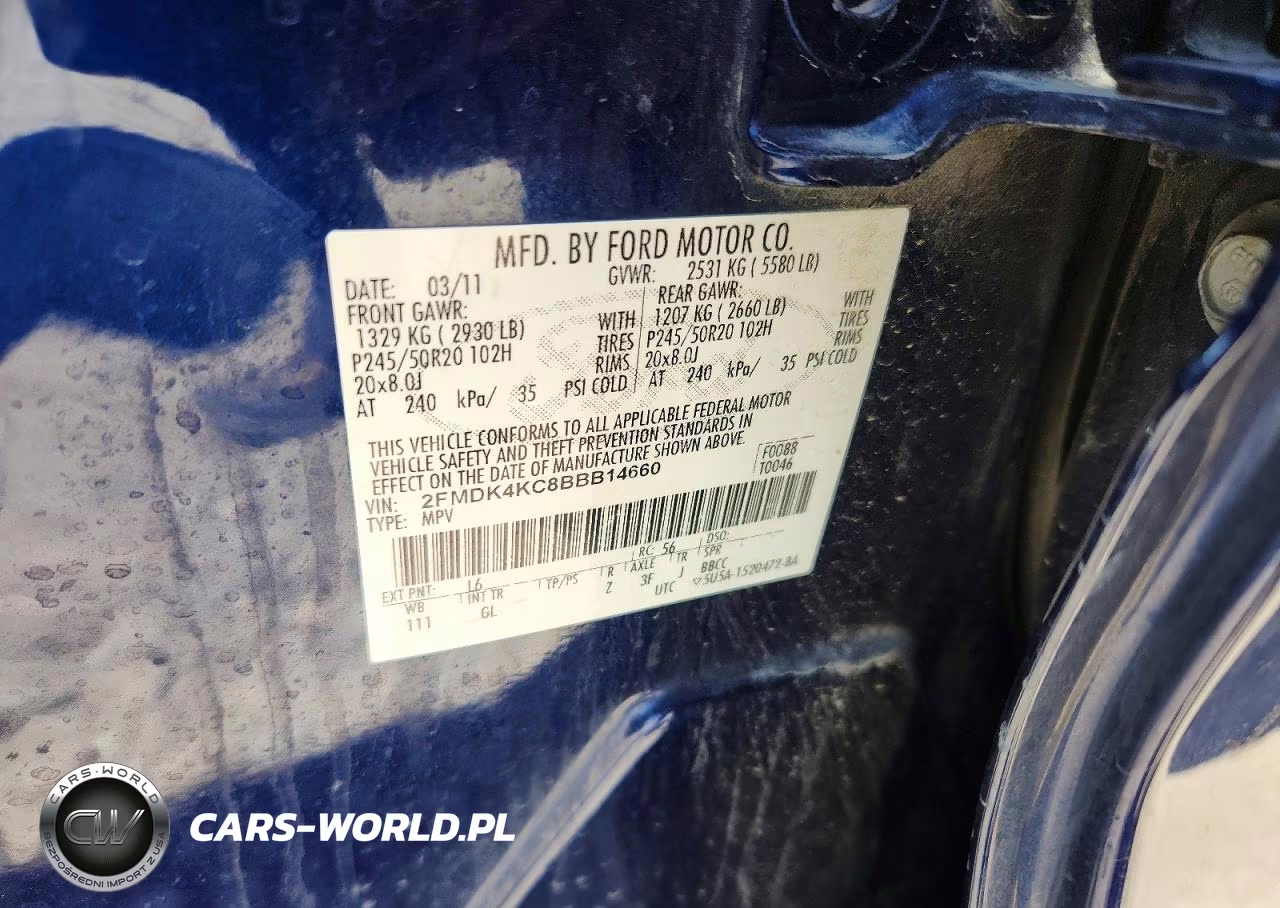 2011 Ford Edge Limited VIN:2FMDK4KC8BBB14660 - 12