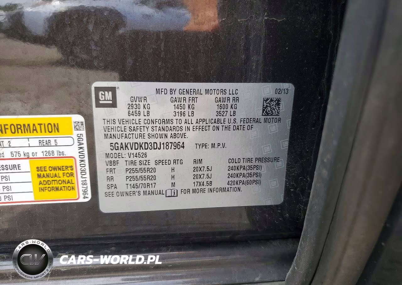2013 Buick Enclave VIN:5GAKVDKD3DJ187964 - 13