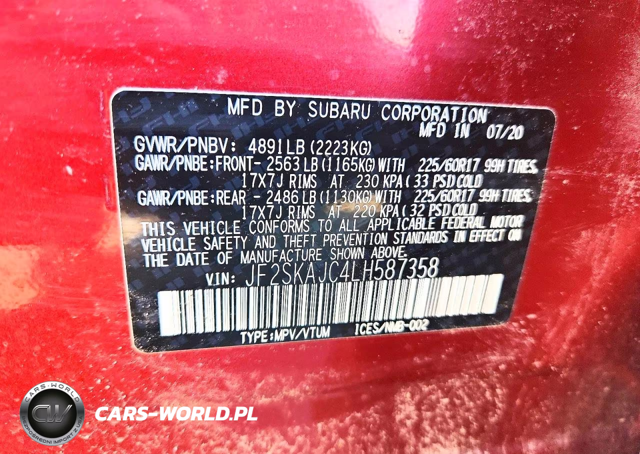 2020 Subaru Forester Premium VIN:JF2SKAJC4LH587358 - 12