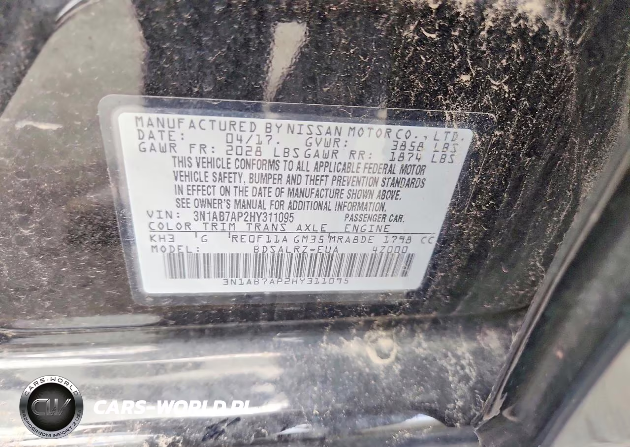 2017 Nissan Sentra Sr VIN:3N1AB7AP2HY311095 - 13