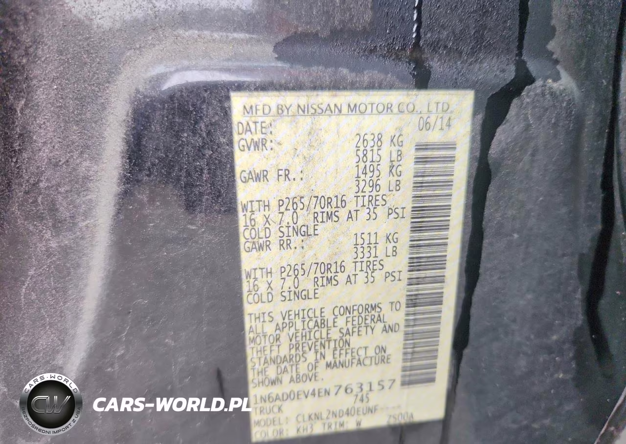 2014 Nissan Frontier S VIN:1N6AD0EV4EN763157 - 12