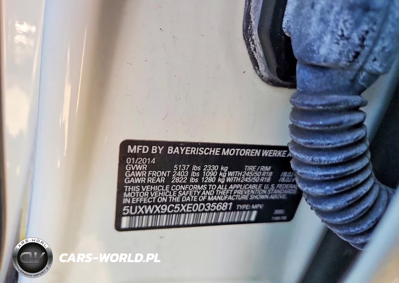 2014 BMW X3 xDrive28I VIN:5UXWX9C5XE0D35681 - 13
