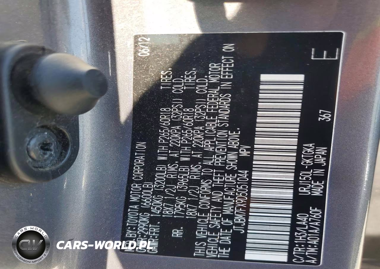 2013 Lexus Gx 460 VIN:JTJBM7FX9D5051044 - 13
