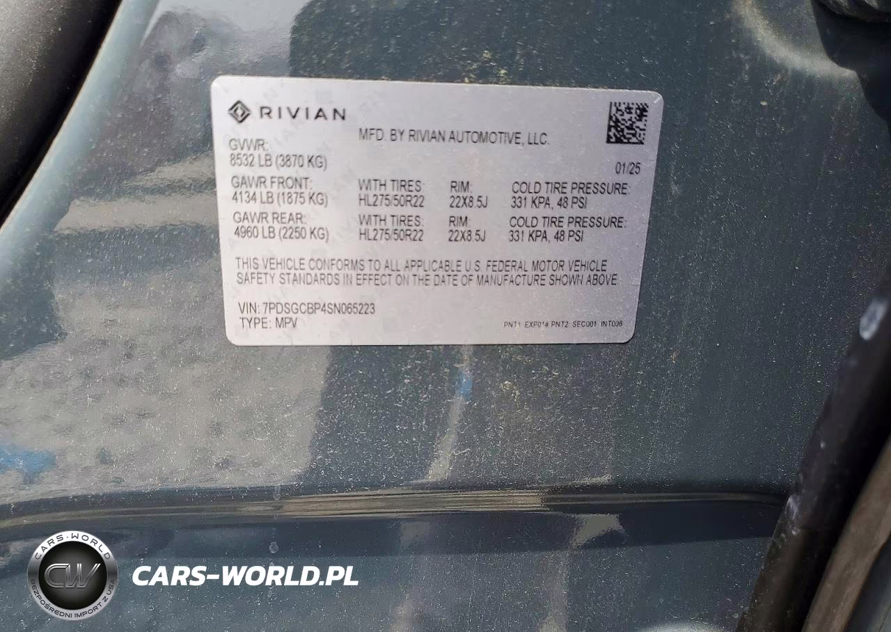 2025 Rivian R1S Premium VIN:7PDSGCBP4SN065223 - 14