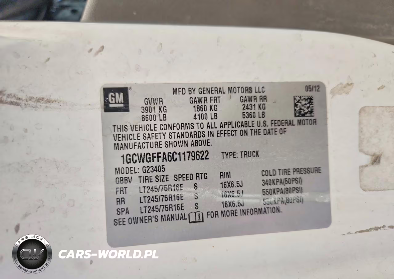 2012 Chevrolet G2500 Express VIN:1GCWGFFA6C1179622 - 13