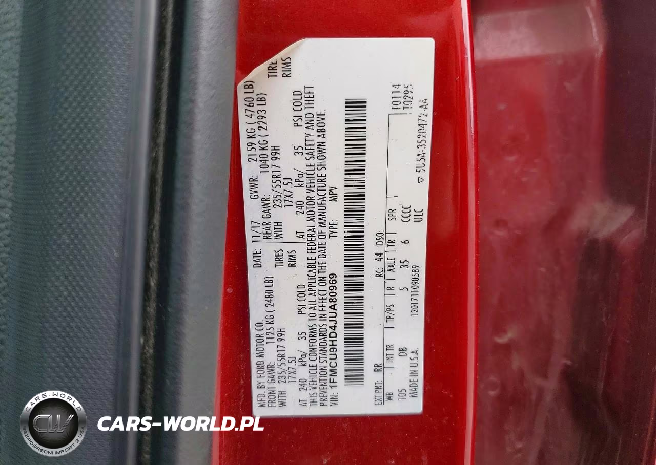2018 Ford Escape Sel VIN:1FMCU9HD4JUA80969 - 13