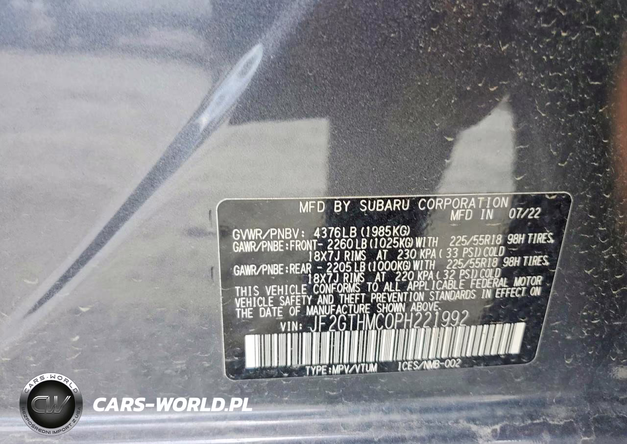 2023 Subaru Crosstrek Limited VIN:JF2GTHMC0PH221992 - 12