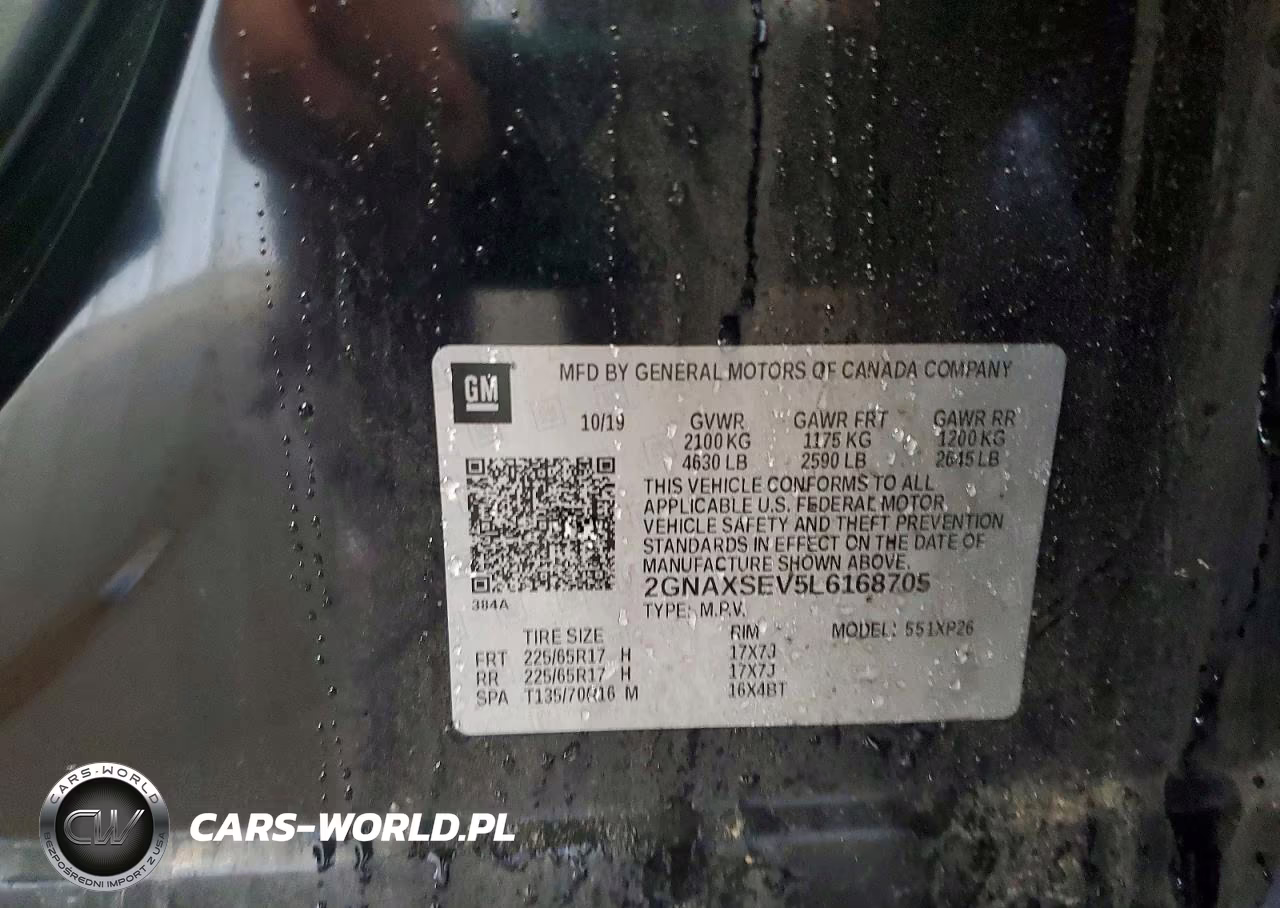 2020 Chevrolet Equinox Ls VIN:2GNAXSEV5L6168705 - 13