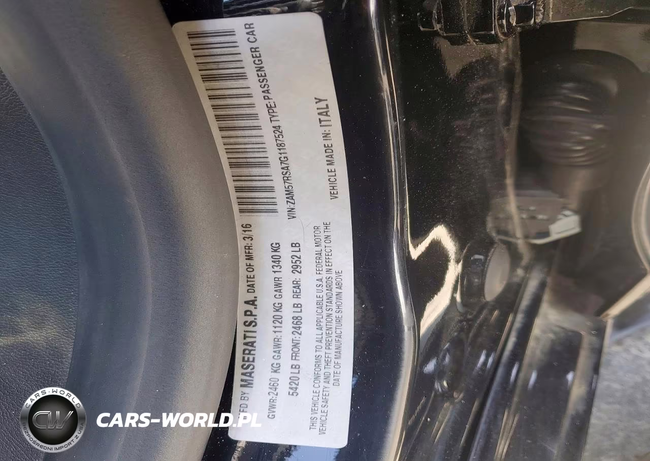 2016 Maserati Ghibli S VIN:ZAM57RSA7G1187524 - 12