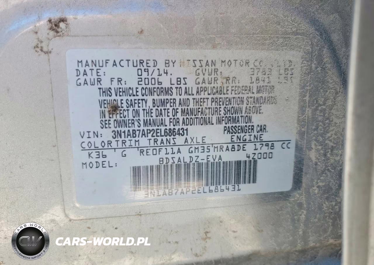 2014 Nissan Sentra Sv VIN:3N1AB7AP2EL686431 - 12