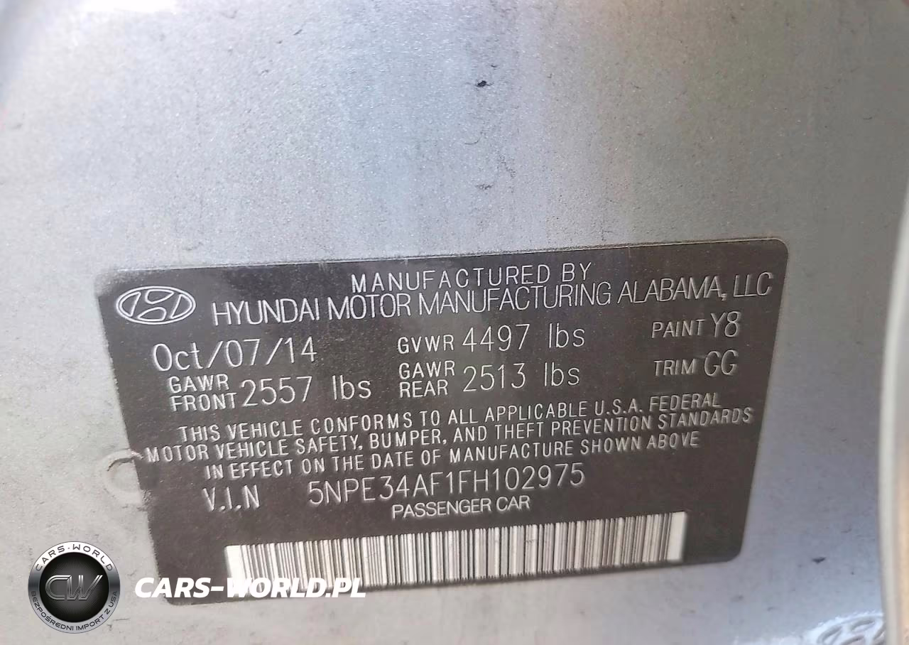 2015 Hyundai Sonata Sport VIN:5NPE34AF1FH102975 - 12
