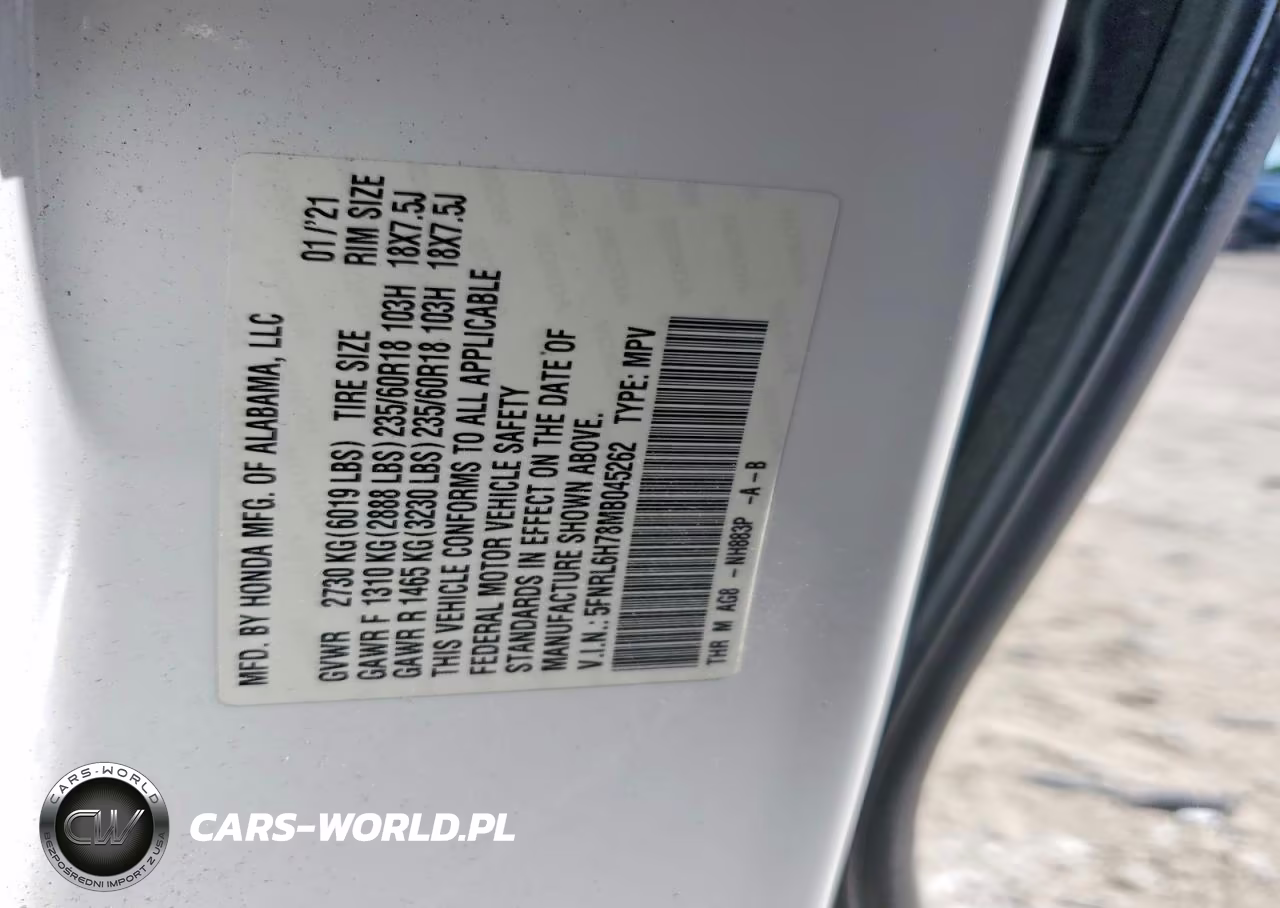 2021 Honda Odyssey Exl VIN:5FNRL6H78MB045262 - 13