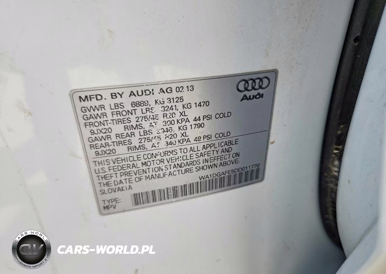 2013 Audi Q7 Prestige VIN:WA1DGAFE5DD011770 - 13