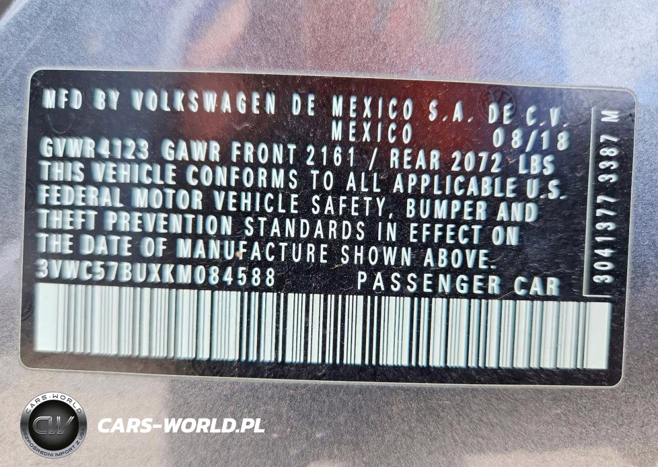 2019 Volkswagen Jetta S VIN:3VWC57BUXKM084588 - 13
