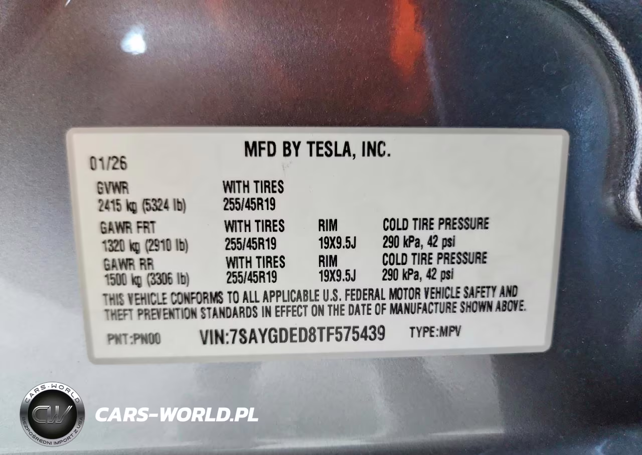 2026 Tesla Model Y VIN:7SAYGDED8TF575439 - 13