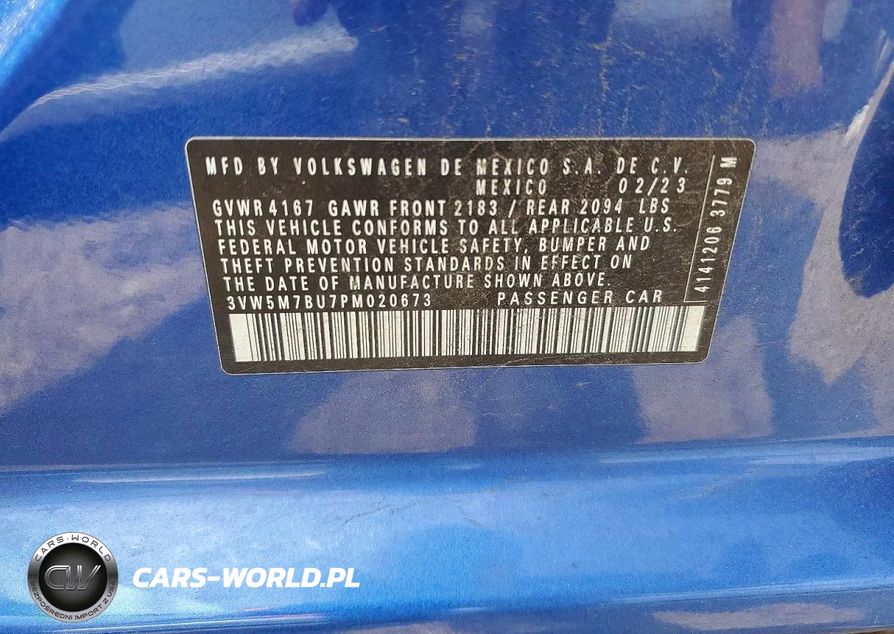 2023 Volkswagen Jetta VIN:3VW5M7BU7PM020673 - 12
