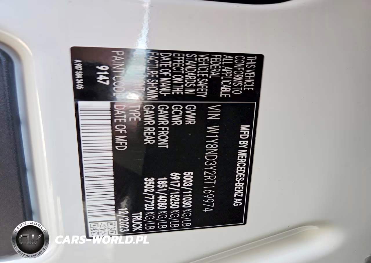 2024 Mercedes-Benz Sprinter 3500 VIN:W1Y8ND3Y2RT169974 - 13