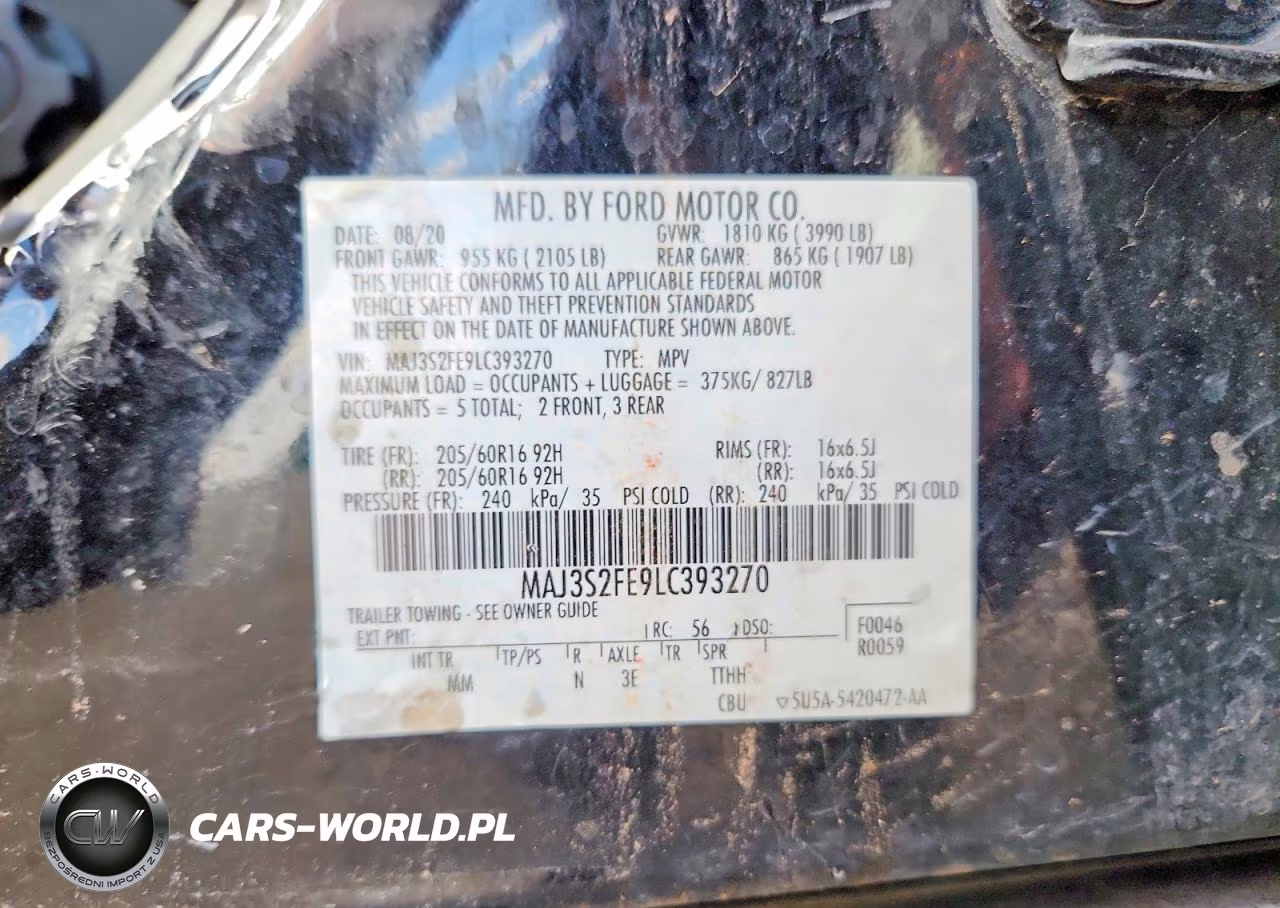 2020 Ford Ecosport S VIN:MAJ3S2FE9LC393270 - 12