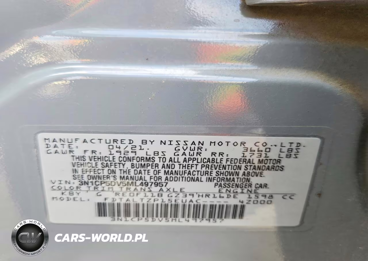 2021 Nissan Kicks Sr VIN:3N1CP5DV5ML497957 - 12