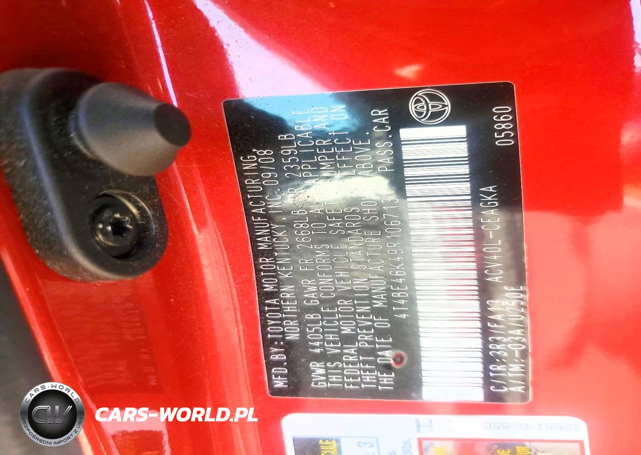 2009 Toyota Camry Xle VIN:4T4BE46K49R106713 - 12