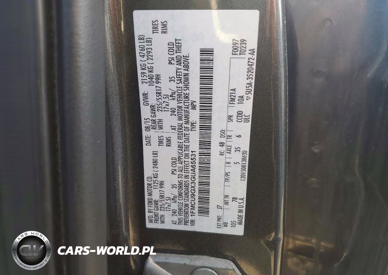 2016 Ford Escape Se VIN:1FMCU9GX3GUA65531 - 13